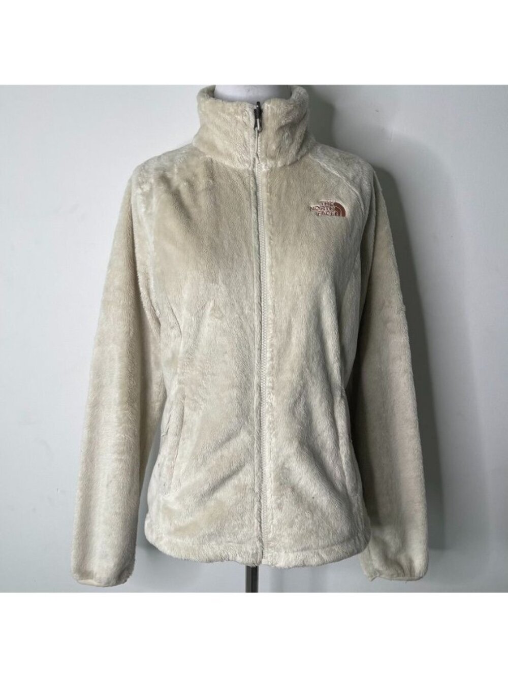 The North Face Women's Osito 2 Fleece Jacket Full Zip Off-White Cream Size Small